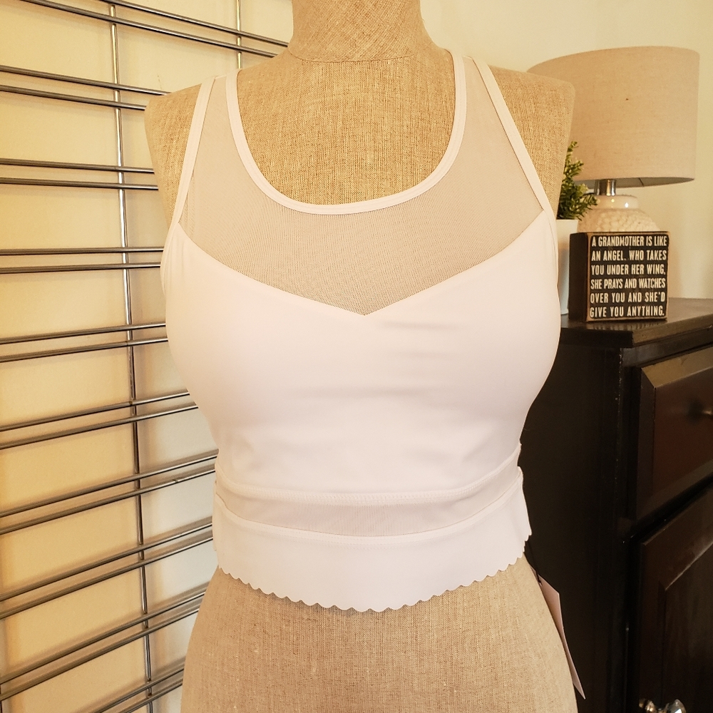 Nwt white zyia star mesh bra